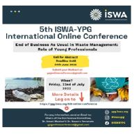5TH ISWA YPG INTERNATIONAL ONLINE CONFERENCE -22nd July 2022