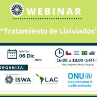 ISWA Regional Chapter for Latin America and the Caribbean- Próximo Webinar: Tratamiento de Lixiviados